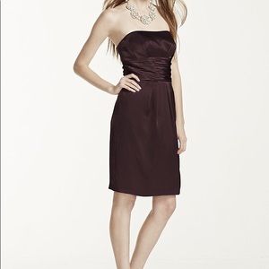 David’s Bridal Black Bridesmaid dress with pockets